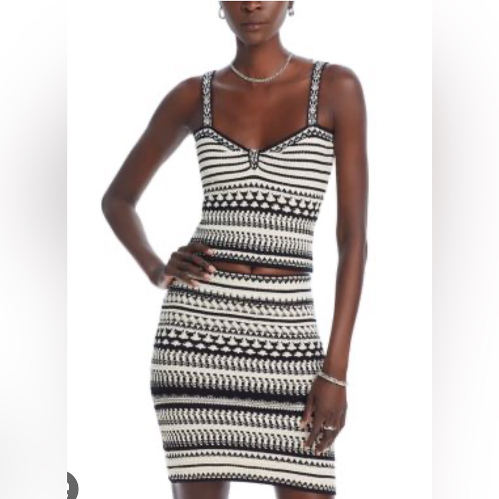 AQUA Stripe Crochet Top & Mini Skirt - Exclusive to Bloomingdale’s
